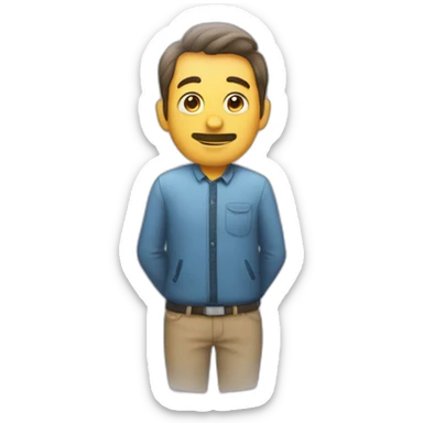 Man who says « mon pied » in a bubble sticker