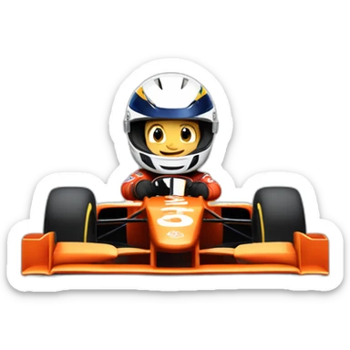 F1 car racer thumbs up sticker