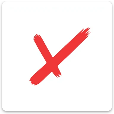 red checkmark as a 'yes' marker for text, large torn brush strokes, eastern calligraphy style, red color, no background, 512x512px sticker