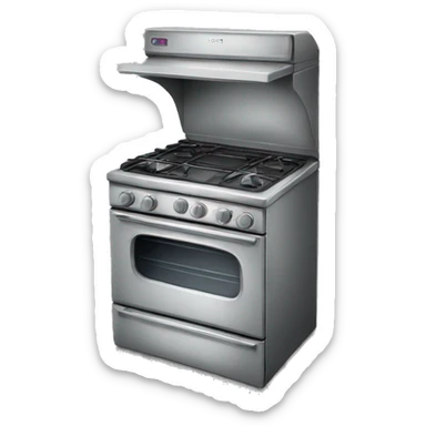 Oven stove silver sticker