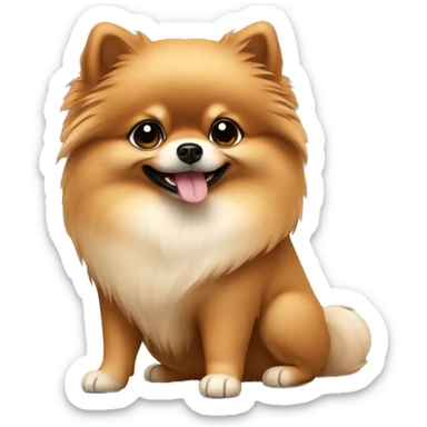 Pomeranian in cappuccino color sticker