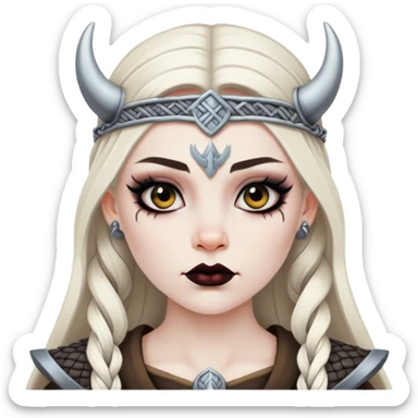 Gothic Viking girl sticker