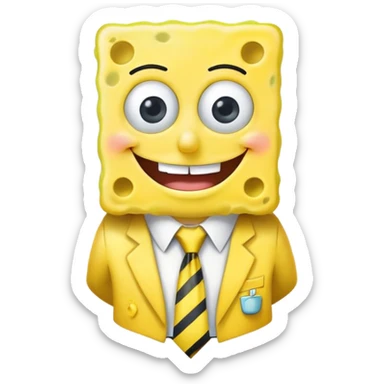 Anime SpongeBob sticker