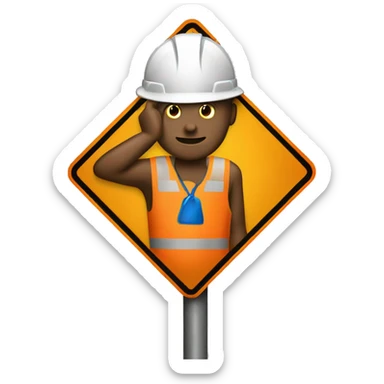 men at work roadsign sticker
