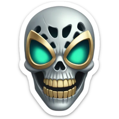 skeleton head of spiderman sticker