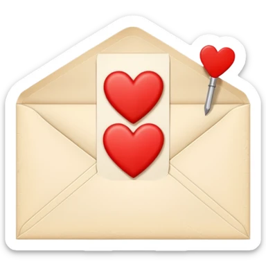 Cream-colored romantic Letter Envelope  sticker