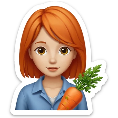 carrot haired woman sticker