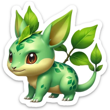 Shiny Exotic Bulbasaur-Leafeon-Bayleaf-Hybrid-Creature sticker