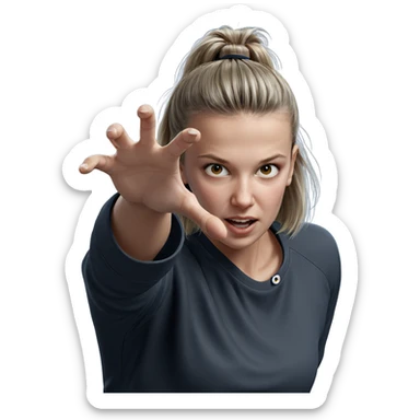 realistic portrait of girl sticker