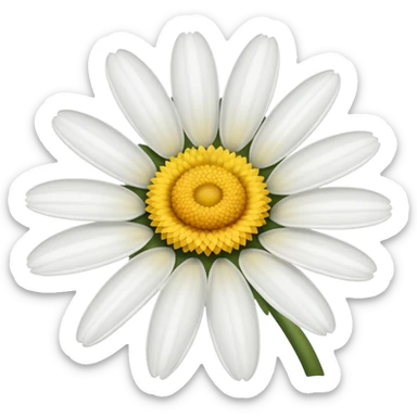 Four nerve daisy flower sticker