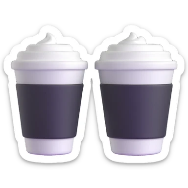 two styrofoam cups sticker