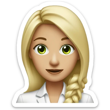 Female realtor with green eyes sticker