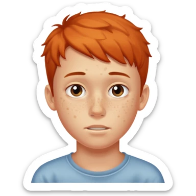 boy teenager with acne sticker