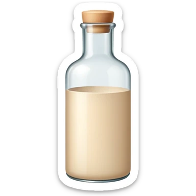 cylindrical pale beige bottle sticker