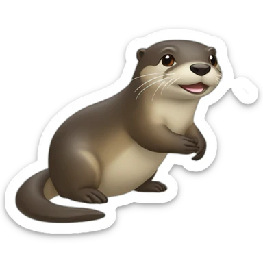 une loutre qui cuisine sticker