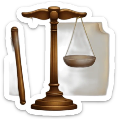 papers and judges gavel sticker