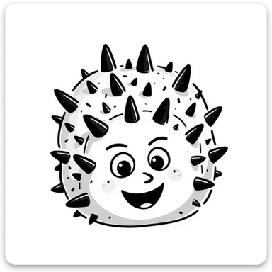 spikes in a hand drawn doodle style sticker