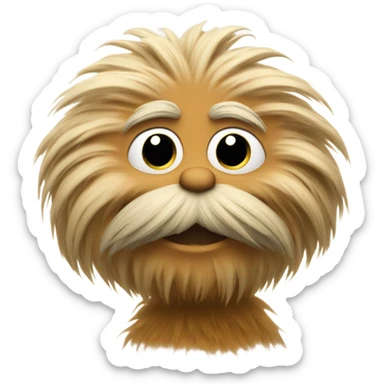 Beige Lorax  sticker