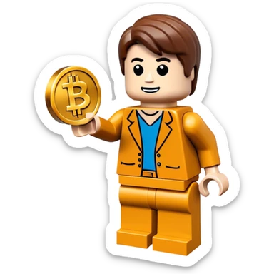 lego homme bitcoin sticker