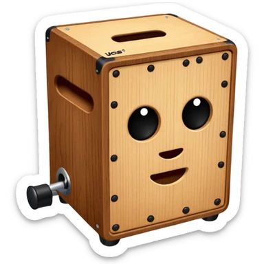 Cajon percussion instrument sticker