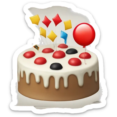 uno card with "+32" sign and birthcake in the center sticker