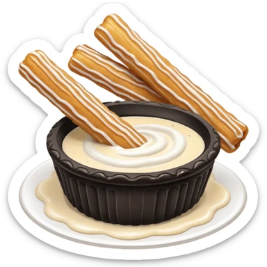 churros oreo flavor with white sauce sticker