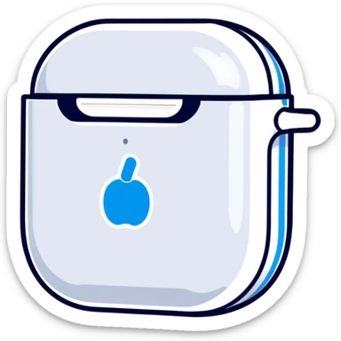 blue airpods max headphones sticker