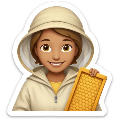 beekeeper white cloth sticker