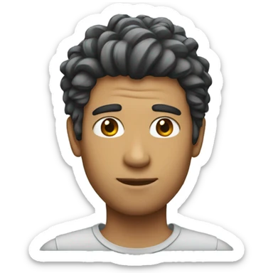 tall guy with bird hair sticker