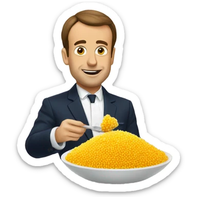 Macron qui mange du couscous  sticker