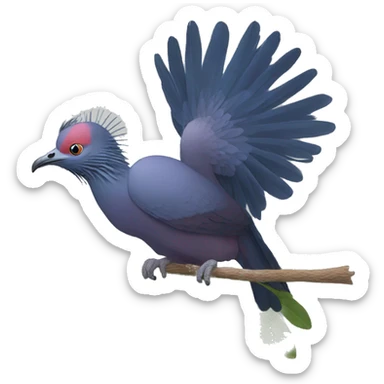 Victoria crowned pigeon sticker