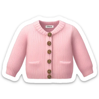 Baby pink cardigan with bow  sticker