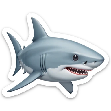 shark with topha sticker