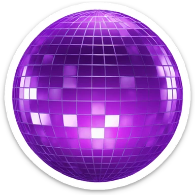 purple disco ball sticker