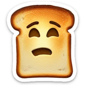 toast with elon musk face burnt on it from the toaster sticker