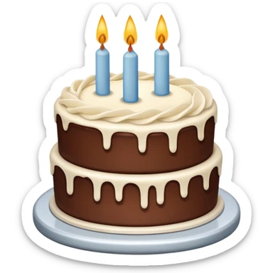 birthday cake oven sticker