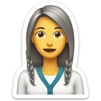 mujer pelo largo con perro pastor belga sticker