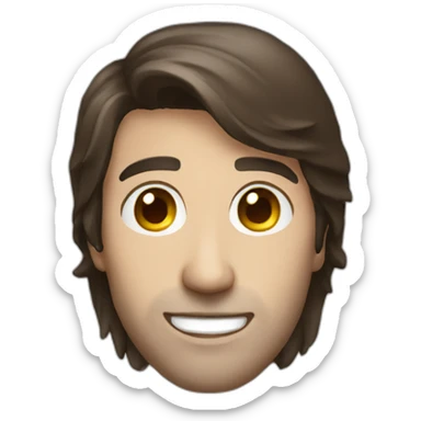 Male Photographer brunette elegant sticker