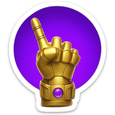 infinity gauntlet middle finger sticker