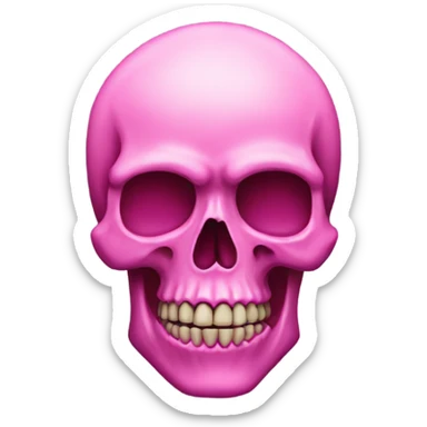 Pink skull sticker