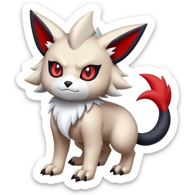 Edgy Cool Kawaii Litten-Absol-Zorua-Zangoose-Pokémon Full Body sticker