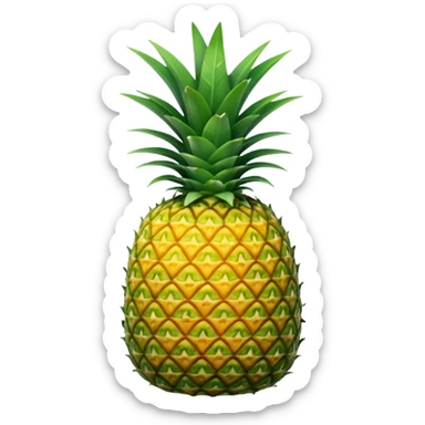 Crea una piña al revés con sus hojas para bajo sticker