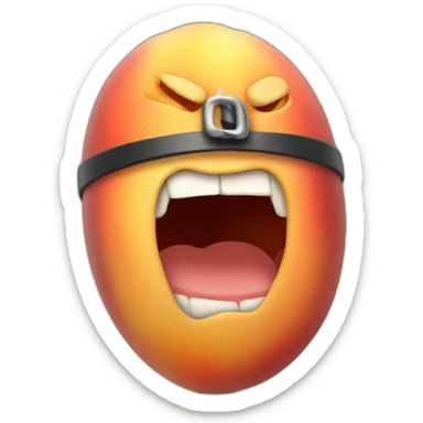 ring peach, angry sticker