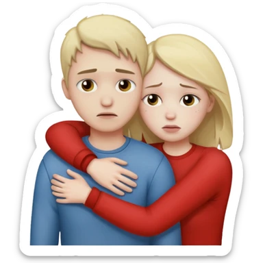 Two lovers breaking up sticker