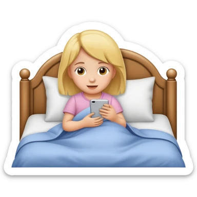 Toddler girl in bed sticker