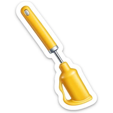 Wax applicator for hair removal with yellow wax sticker