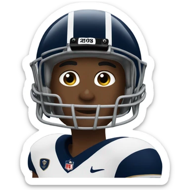 Navy football player sticker