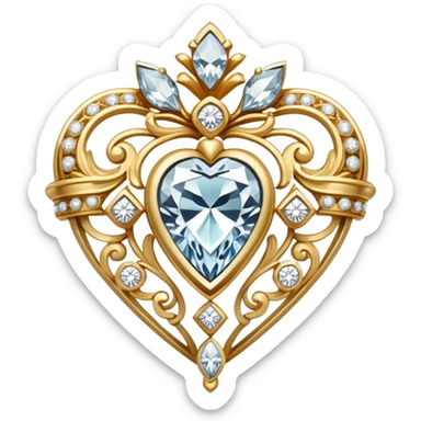 luxury jewelry diamonds gold sticker