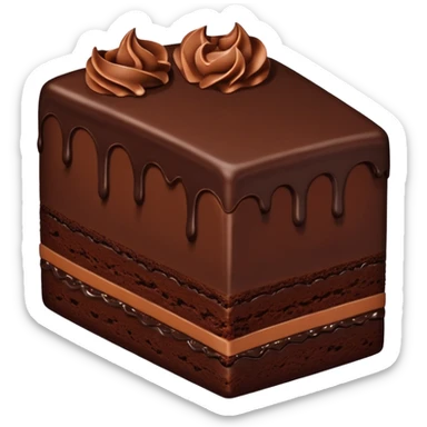 chocolate cake slice sticker