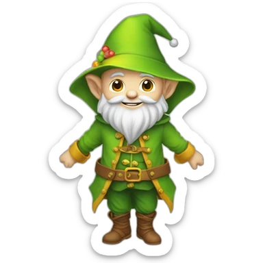 Lutin sur arc-en-ciel sticker